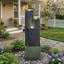 Fontaine d'extérieur moderne autoportante avec lumières à DEL pour décoration de jardin et de patio