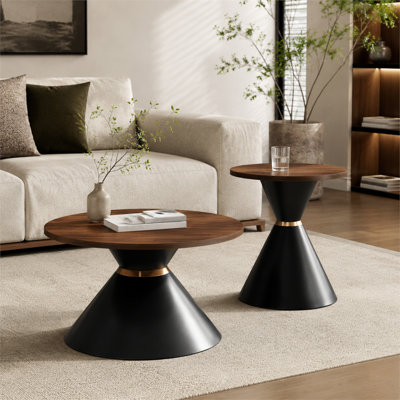 Ensemble de tables basses gigognes rondes