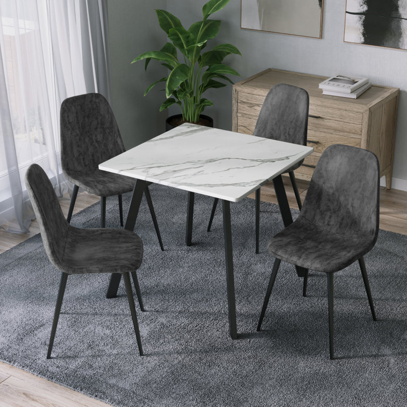 4 - Person Dining Set, Black