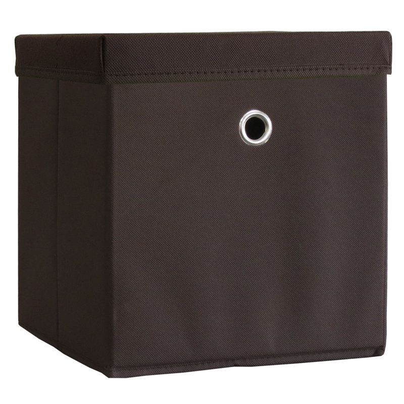 Rebrilliant Fabric Basket, Dark Brown, Without Lid