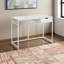 Bureau d'ordinateur à un tiroir Cosmo à finition blanche avec pieds en métal, H 29,81 po x l 42,13 po x P 19,81 po Cosmo
