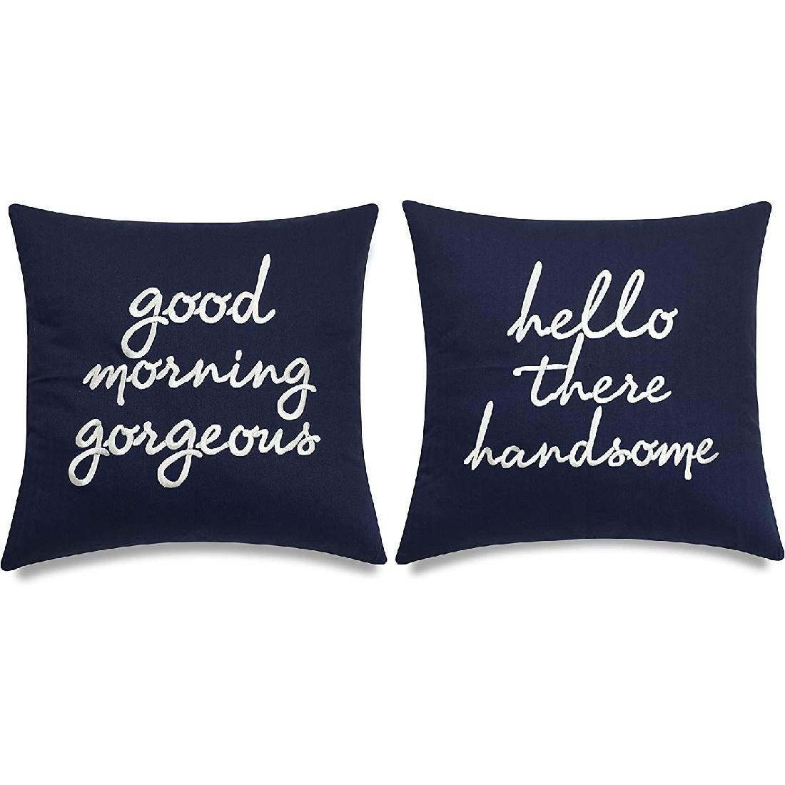 Hello handsome good morning gorgeous sale pillows