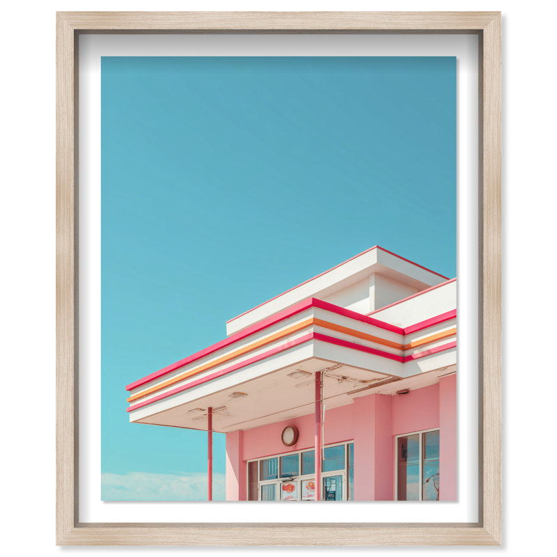 Linear Symmetry II Print by Oliver Gal, 25.5"H x 31.5"W, Natural Oak Shadowbox