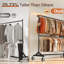 Commercial Heavy Duty Double Clothing Rack - Z Base Rolling Garment Rack, 250kg (550lbs) Capacity-564449584