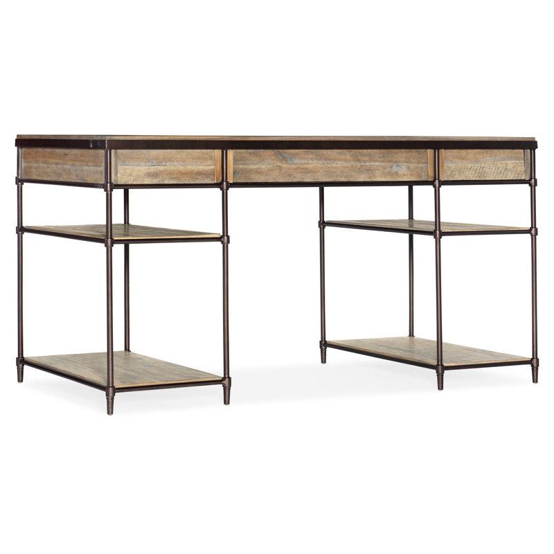 St. Armand Writing Desk, Light Brown/Bronze