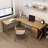 Brown L-Shaped Solid Wood Desks-107198178-107198180
