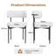 Boucle Upholstered Dining Chair, Modern Curved Backrest Accent Chair With Black Metal Legs (set Of 4)