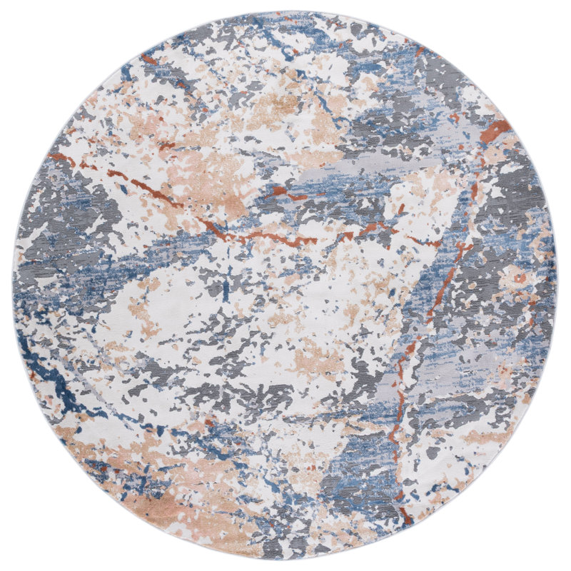 Cherylee Eternal Performance Abstract Rug, Round 6'7"