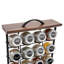 Freestanding Wood Spice Jar & Rack Set