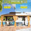 Pavillon de jardin extérieur à toit rigide de l 12 pi x P 18 pi avec structure en aluminium et double toit en acier galvanisé, pavillon permanent robuste avec filet et rideaux pour patio, pelouse, terrasse-126080792