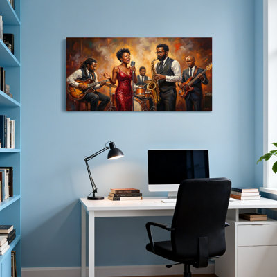 Abstract Jazz Band Performance Art Print