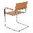 Mart Stam Cantilever Armchair Arm Chair w/ Chrome-Plated Steel Frame (Various Bonded Leather Colors)-1624371524