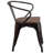 Kesterson Metal Chair with Wood Seat and Arms-1340017043
