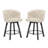Swivel Upholstered Counter Stool With Metal Frame,-1906160402