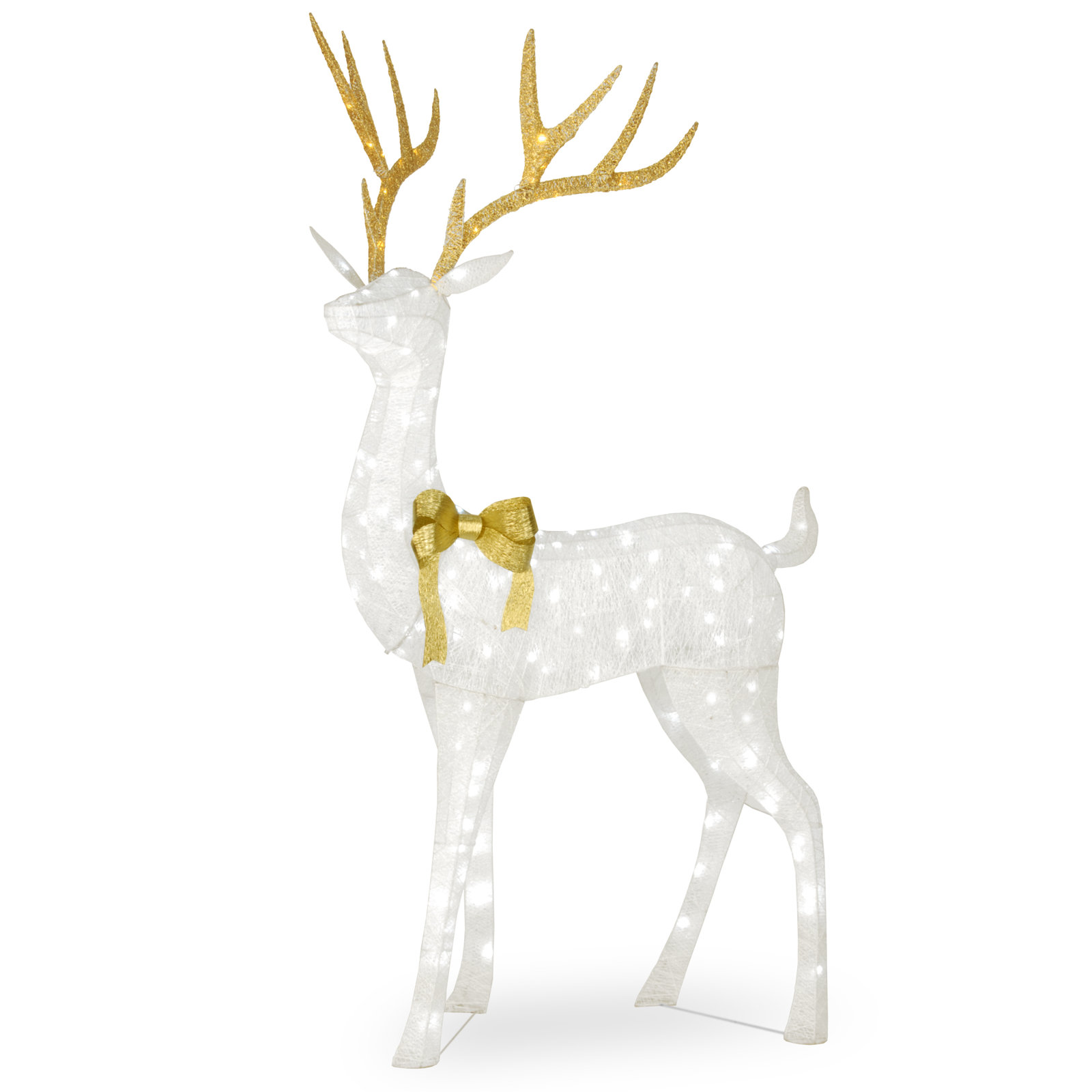 Pre-Lit Crystal Standing Buck Lighted Display