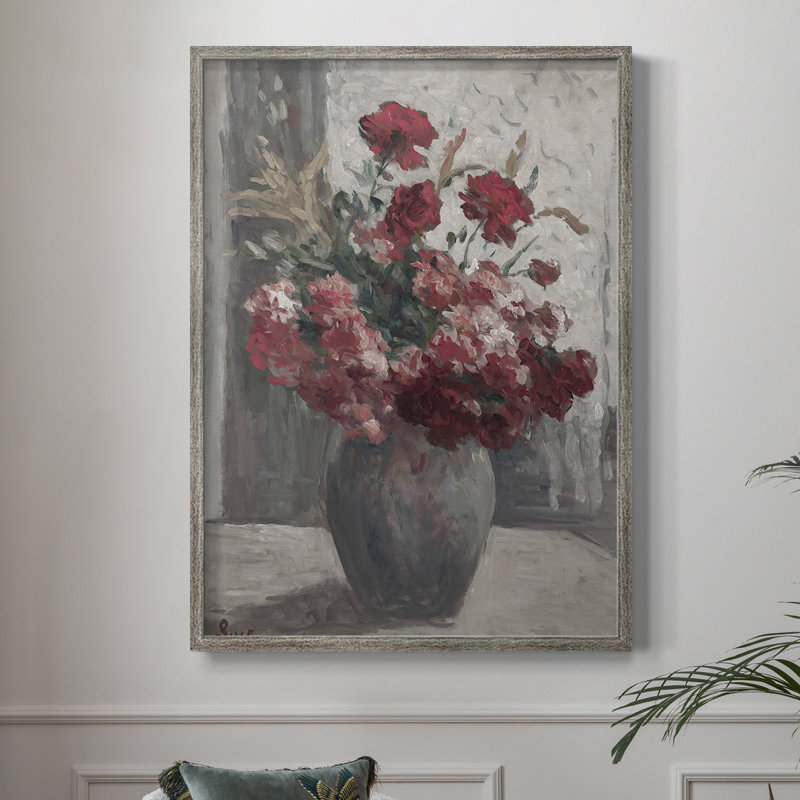 Reproduction florale rétro, impression encadrée CCLIX - bois massif