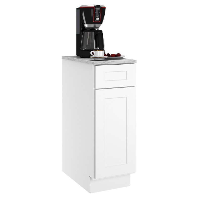 Base Cabinet with Adjustable Shelves and Soft Close, 12", Shaker White