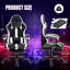 Fauteuil de jeu en polyuréthane avec repose-pieds et support lombaire à massage-189716006