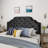Tufted Upholstered Headboard Queen Size, Solid Wood Head Board With Durable Metal Legs, Adjustable Height Queen Headboard With Nailhead Trim,fabric Headboard In Modern Button Tuffted Design-164638611
