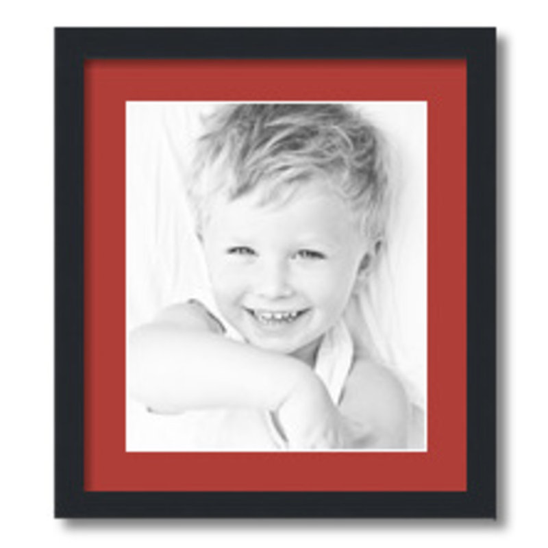 Matte Picture Frame with Mat, Deep Red