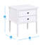 Table de chevet 2 tiroirs Emmett - Blanc-1910288552