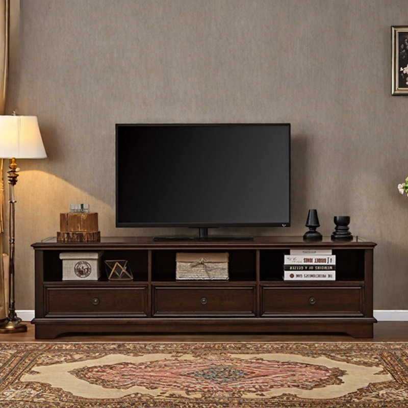 American style design sense solid wood TV cabinet