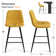 Set of 4 Upholstered Low Back 26" Counter Stool