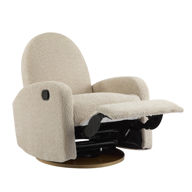 360 Swivel and Glider Recliner Chair-Almond, Almond