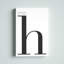 «Hooray for H on White» par Mercedes Lopez Charro, reproduction d'art textuel sur toile sans cadre-1370960101