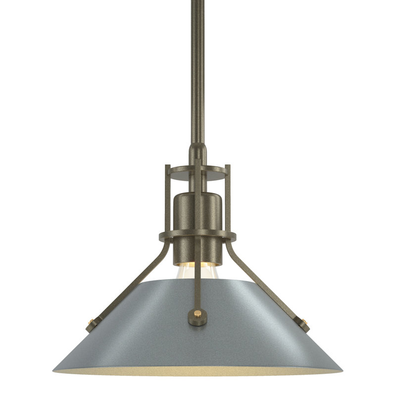 Henry 1 - Light Single Cone Pendant, Vintage Platinum, Vintage Platinum, 54.7'' H X 9.2'' W X 9.2'' D