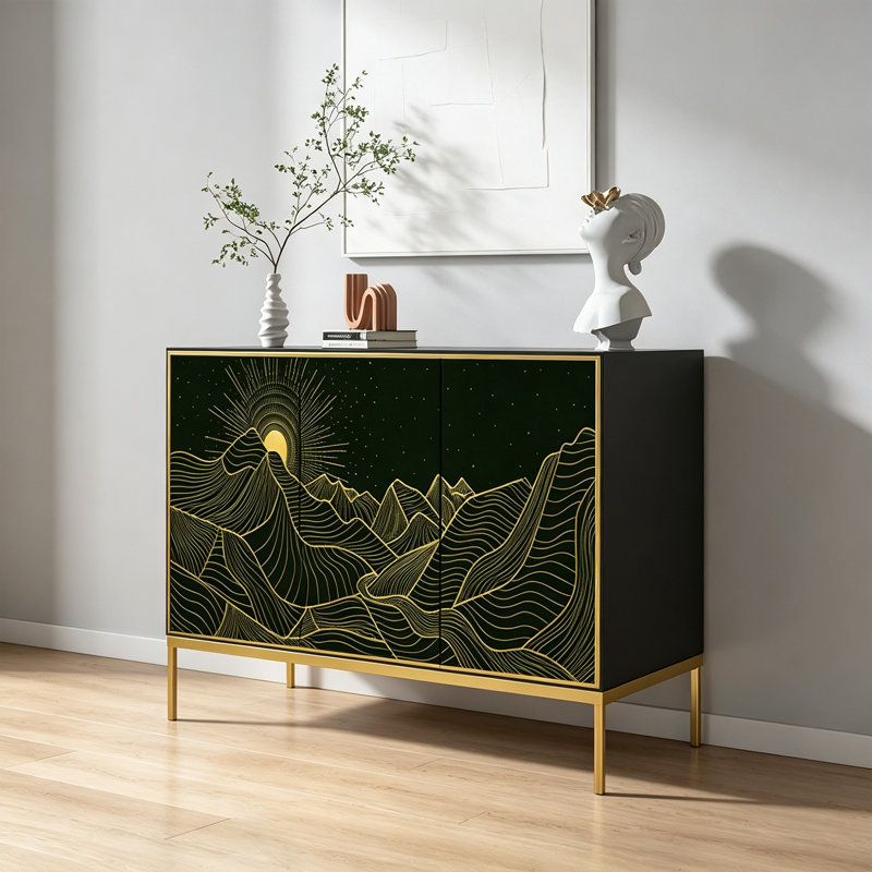 Solid Wood Living Room Storage Cabinet