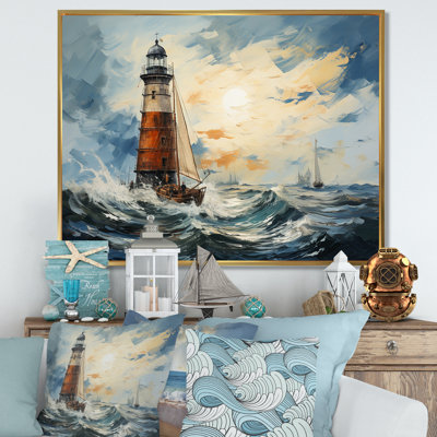 Phare, mer orageuse 2 - Art mural phares
