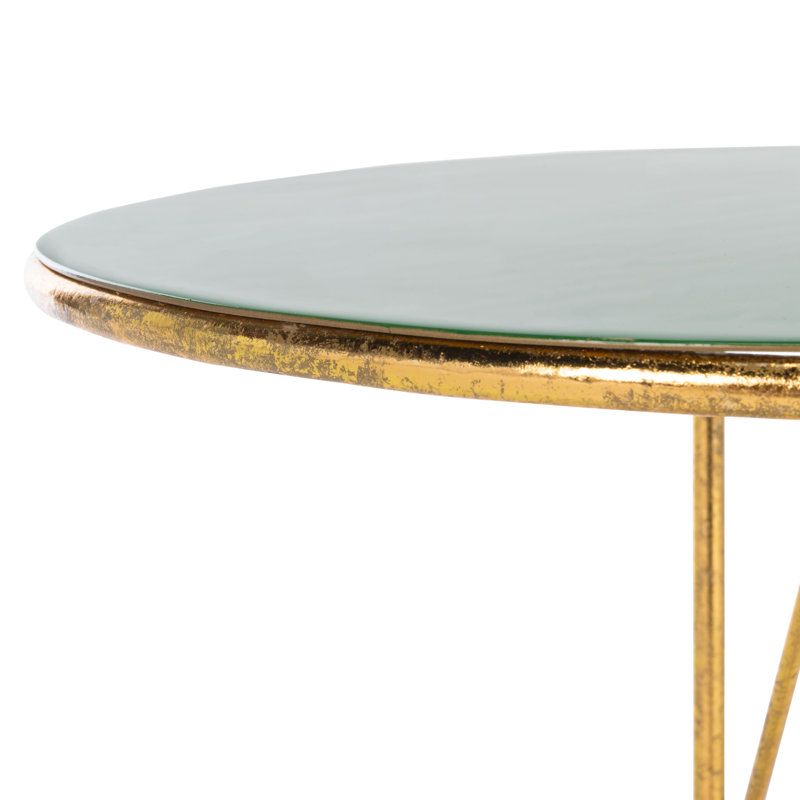 Mirasol Iron Top End Table, Hunter Green