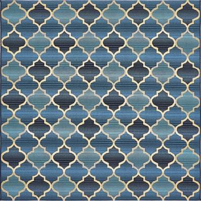Tapis intérieur / extérieur bleu Alice