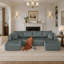 Canapé modulaire en forme de U de 132 po, canapé-lit Comfy Cloud-977810231