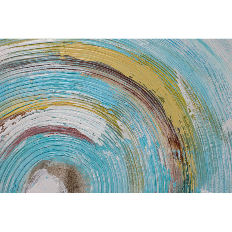 Hand -painted Gleaming Swirl Acrylic Painting