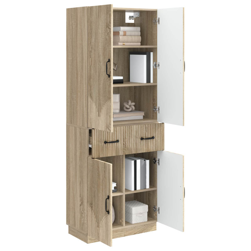 4 -Door 4 Storage Cabinet, Sonoma Oak