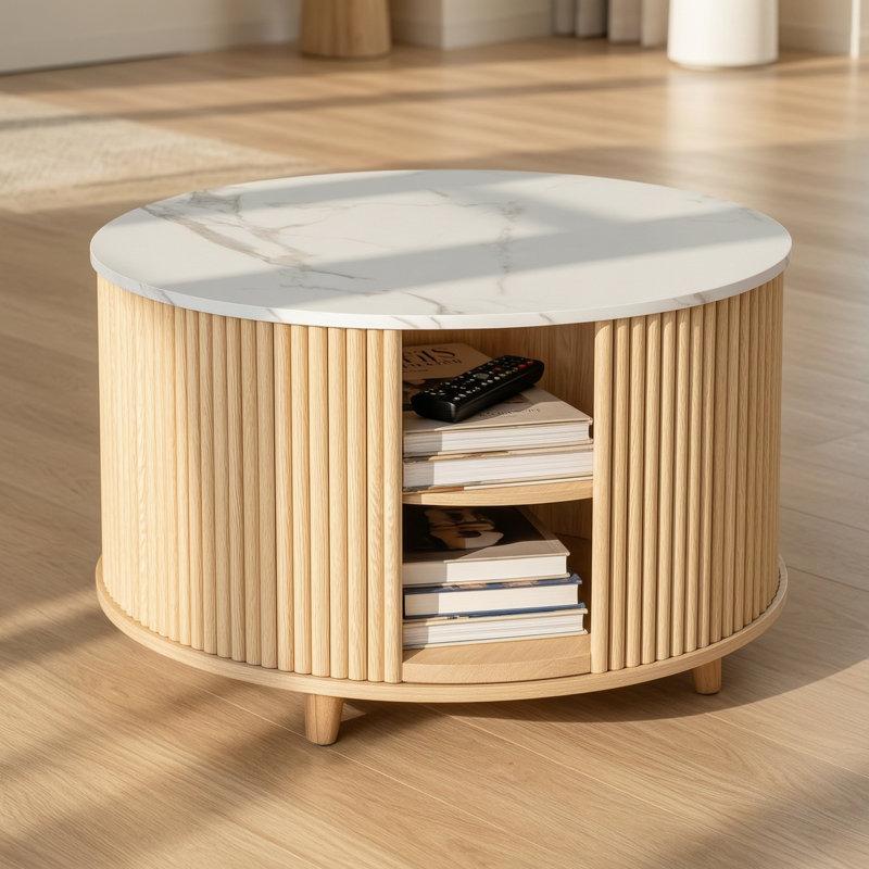 Table basse avec rangement Mid-Century
