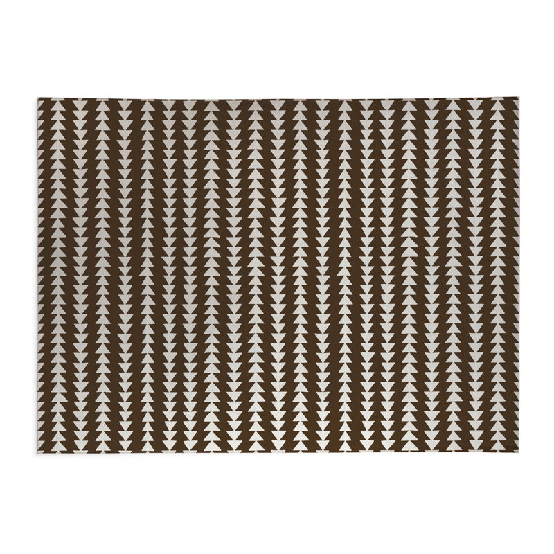 Tapis de cuisine Tribal, Rectangulaire 2 pi x 3 pi, Brun moka