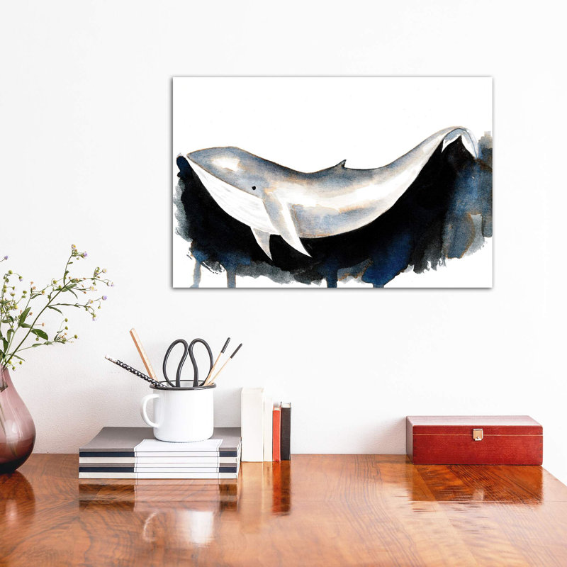 Baleine II - impression, Toile tendue, Pas de tapis, H 12 po x l 18 po x 1,5 po