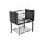 Wire Laundry Basket 2-Tier 76 L with Wheels, Black Large Capacity Laundry Cart for Laundry Room