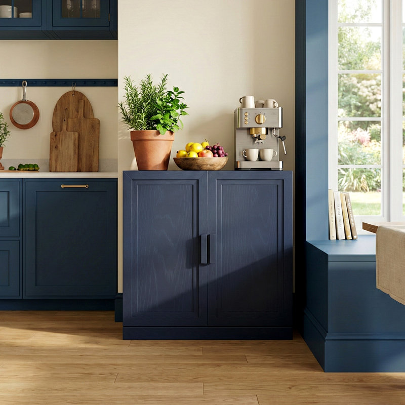 Armoire de rangement Gershwin, H 31 po x l 31 po x P 16 po, Bleu très foncé