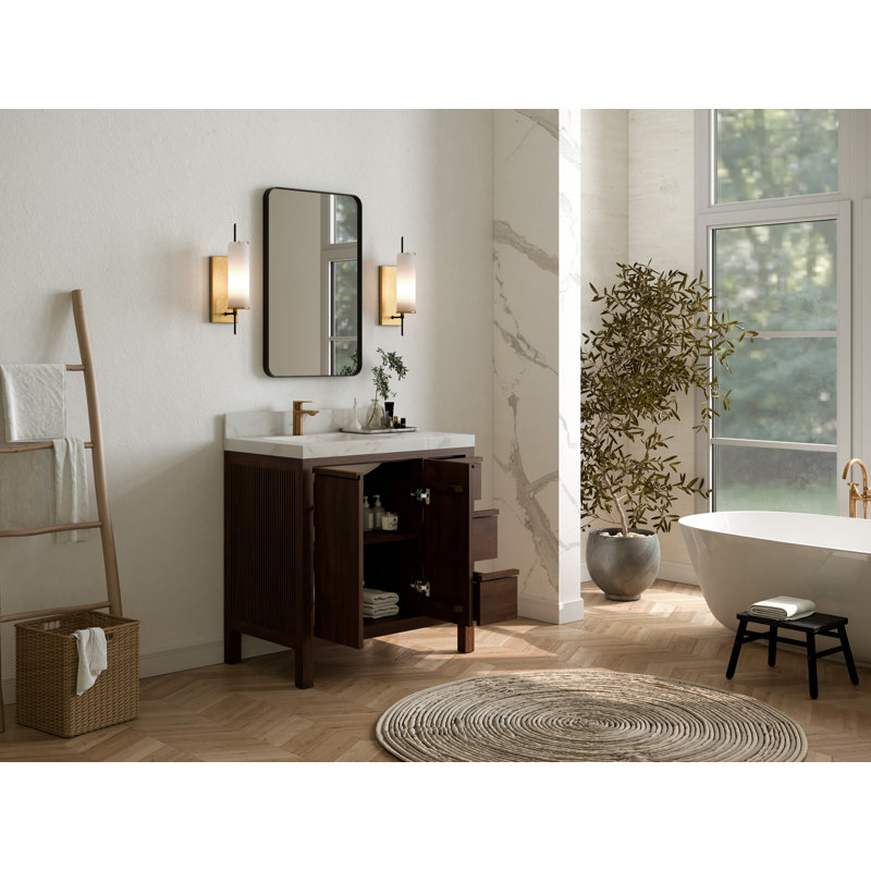 Ensemble de meuble-lavabo simple 36 po Elizabeth, Blanc