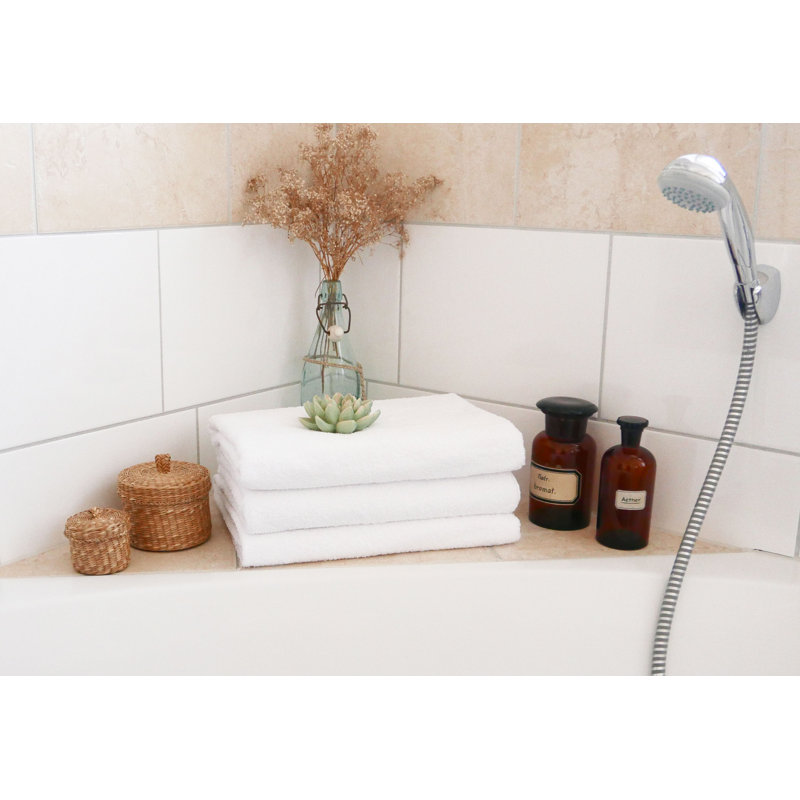 Midweight Bath Towel, White