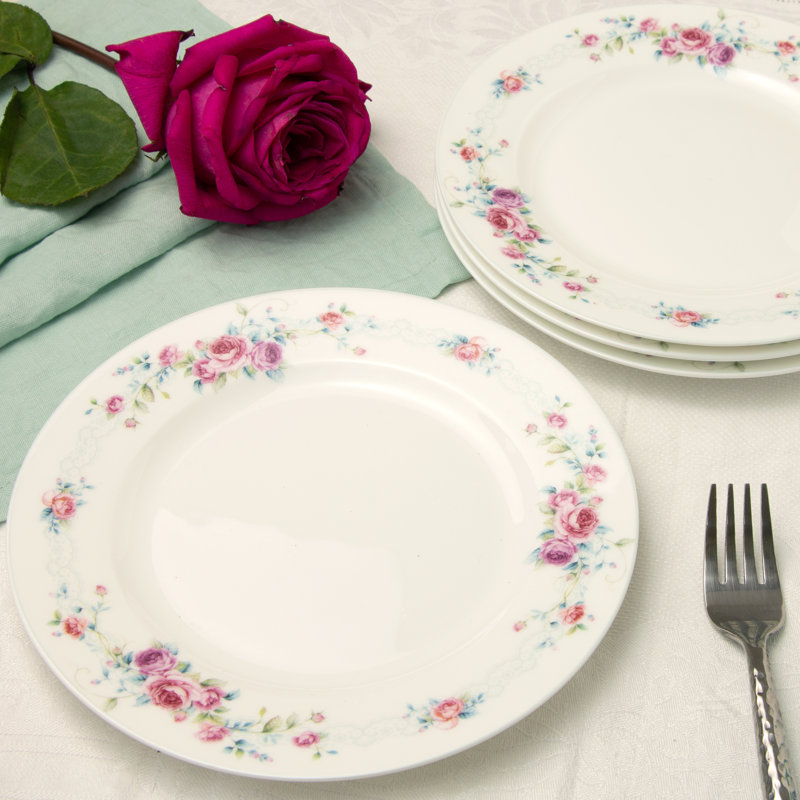 Ensemble de 4 assiettes à salade / à dessert 8 pouces Bose China Blush