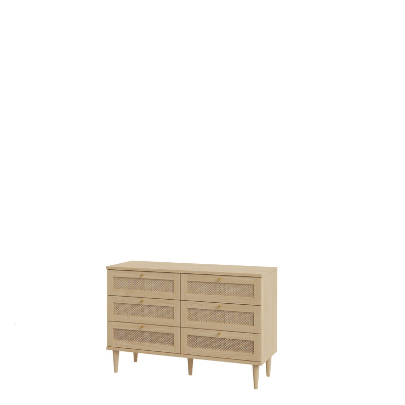 6 Drawer Horizontal Double Dresser