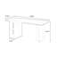 Bureau rectangulaire noir en bois massif + acrylique + fer-267673549