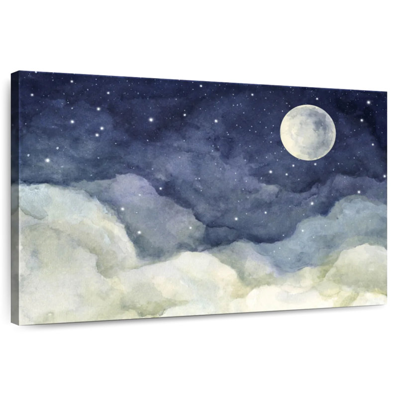 Oberle Moon And Clouds, 20" H x 30" W