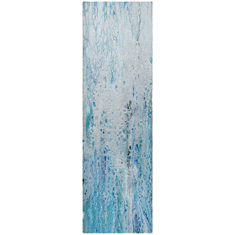 Premium Machine Washable Dream Shag ADS63 Abstract Rug, 2'3" x 7'6" Runner