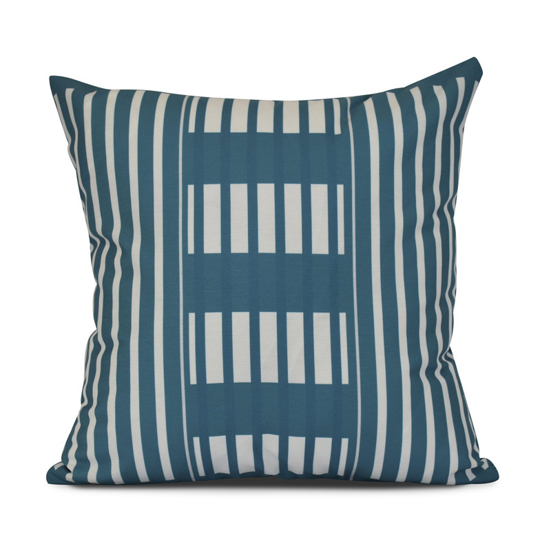 Housse de coussin carrée/insert, H 18 po x l 18 po x P 3 po, Bleu sarcelle